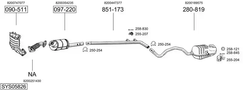 BOSAL SYS05826