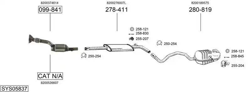 BOSAL SYS05837