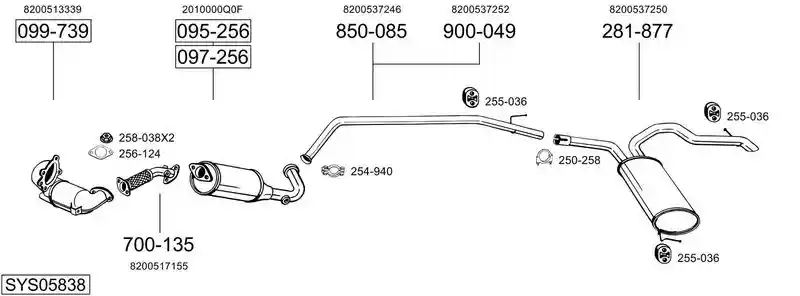 BOSAL SYS05838