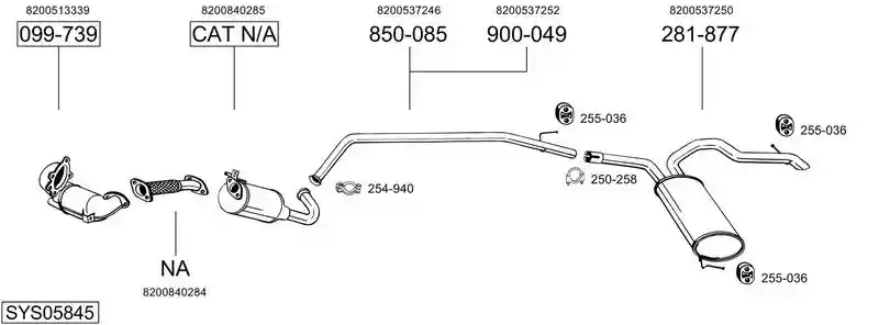 BOSAL SYS05845