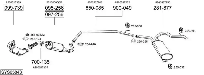 BOSAL SYS05848
