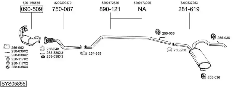 BOSAL SYS05855