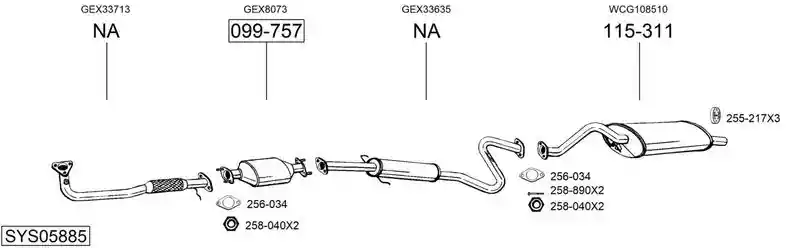 BOSAL SYS05885