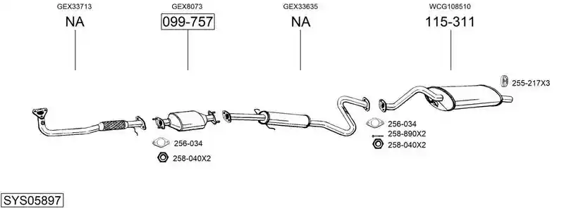 BOSAL SYS05897