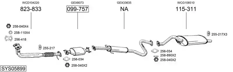 BOSAL SYS05899