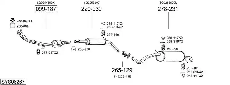 BOSAL SYS06267