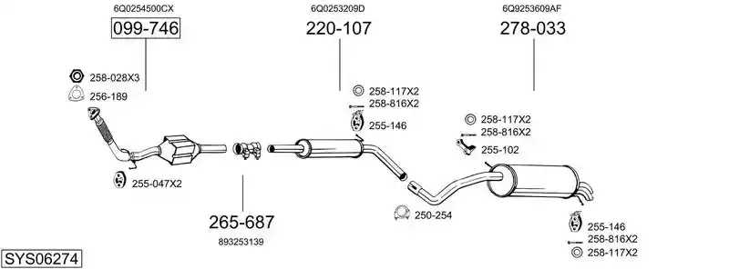 BOSAL SYS06274