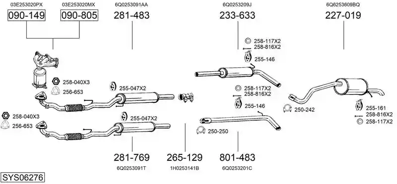 BOSAL SYS06276 BOSAL SYS06276