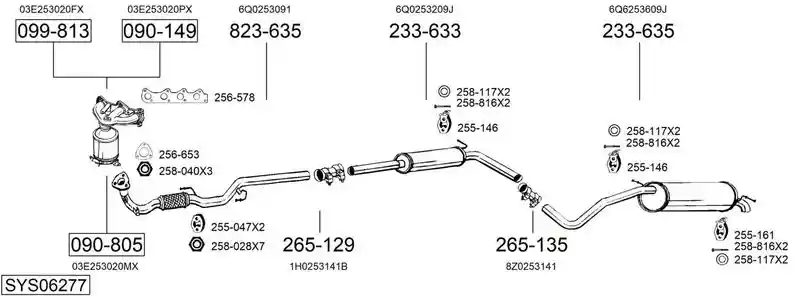 BOSAL SYS06277 BOSAL SYS06277