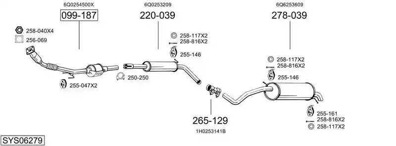 BOSAL SYS06279 BOSAL SYS06279