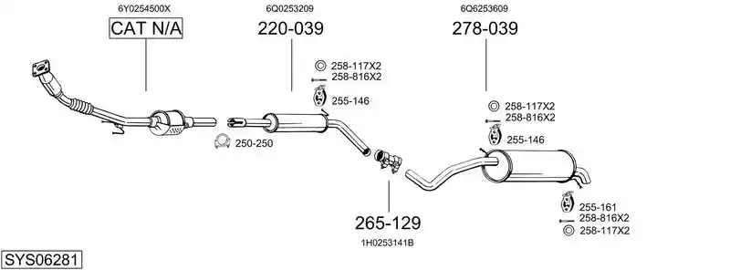 BOSAL SYS06281 BOSAL SYS06281