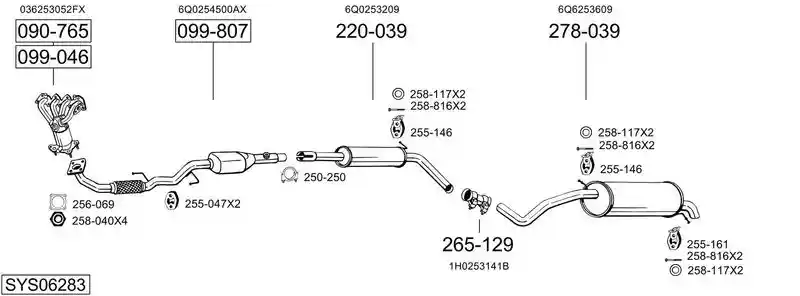 BOSAL SYS06283 BOSAL SYS06283
