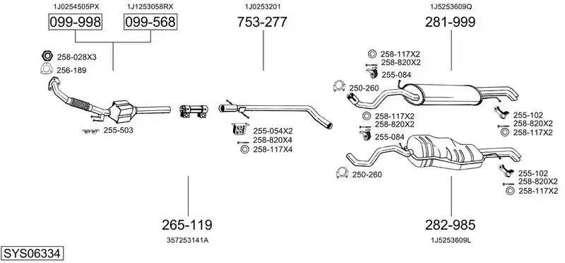 BOSAL SYS06334