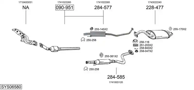 BOSAL SYS06580