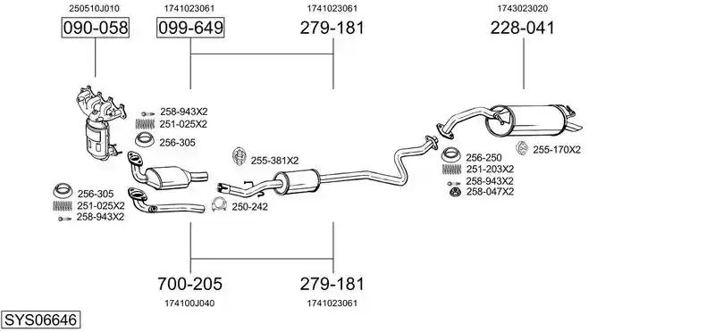 BOSAL SYS06646