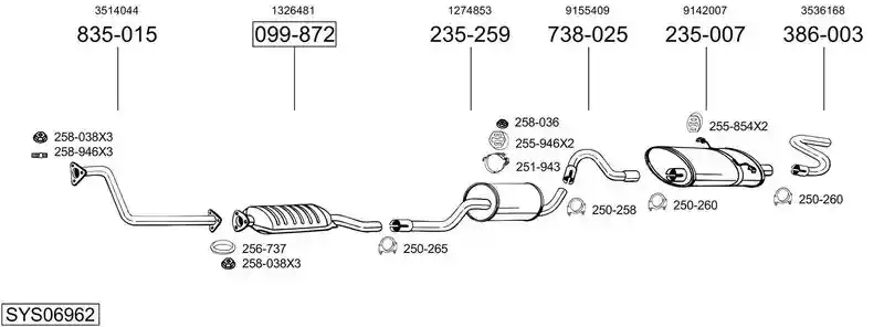 BOSAL SYS06962