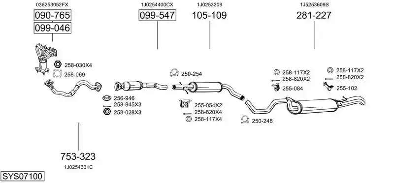 BOSAL SYS07100