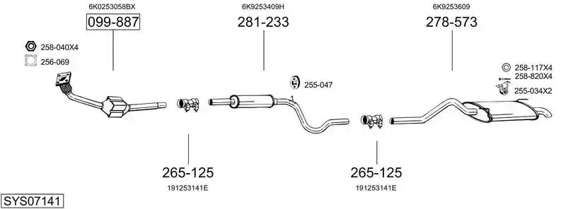 BOSAL SYS07141
