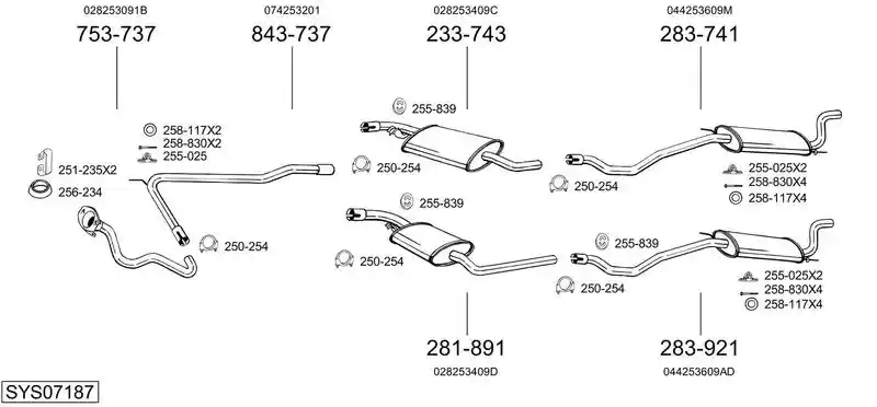 BOSAL SYS07187