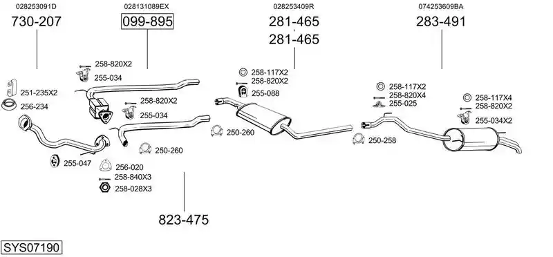 BOSAL SYS07190