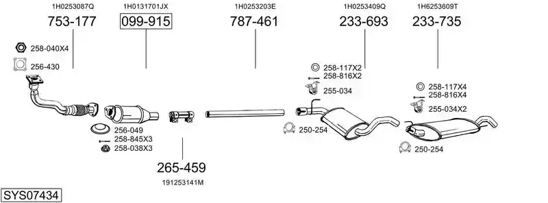 BOSAL SYS07434
