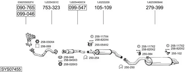 BOSAL SYS07455