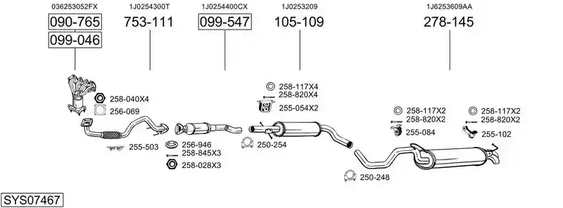 BOSAL SYS07467