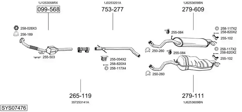 BOSAL SYS07476