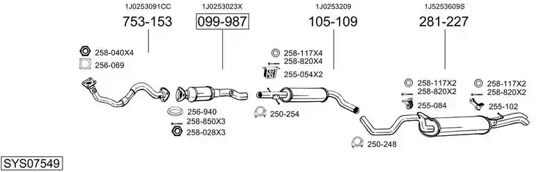 BOSAL SYS07549