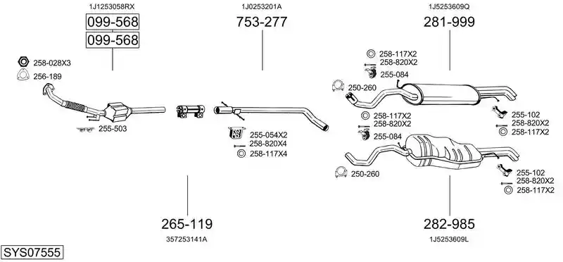 BOSAL SYS07555