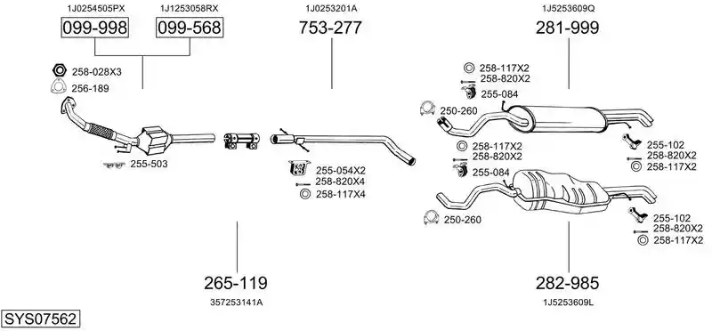 BOSAL SYS07562