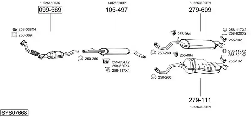 BOSAL SYS07668