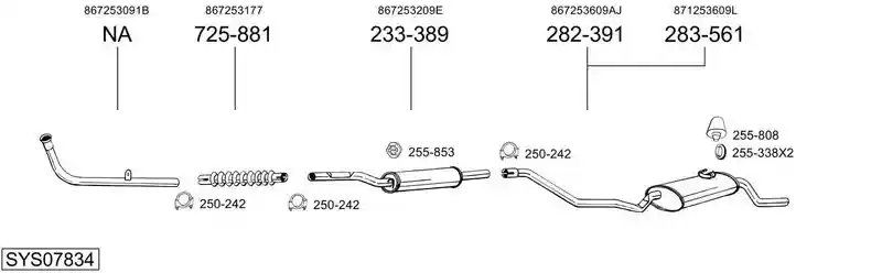 BOSAL SYS07834