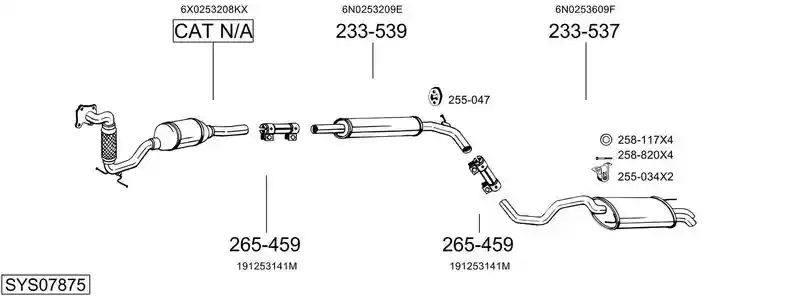 BOSAL SYS07875