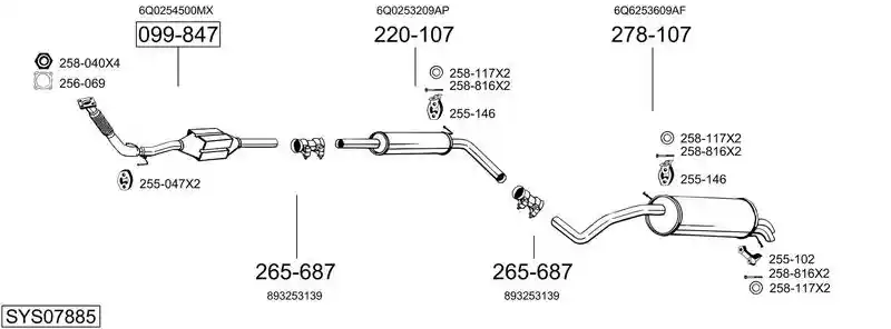 BOSAL SYS07885