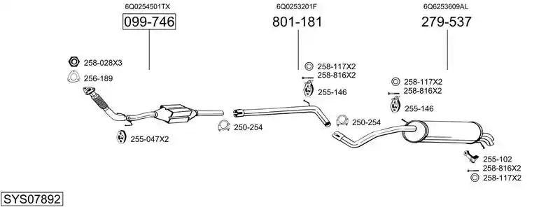 BOSAL SYS07892