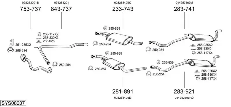 BOSAL SYS08007