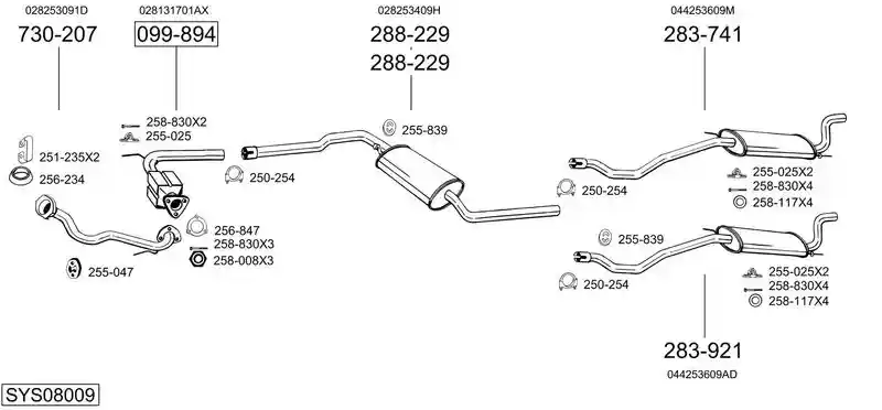 BOSAL SYS08009