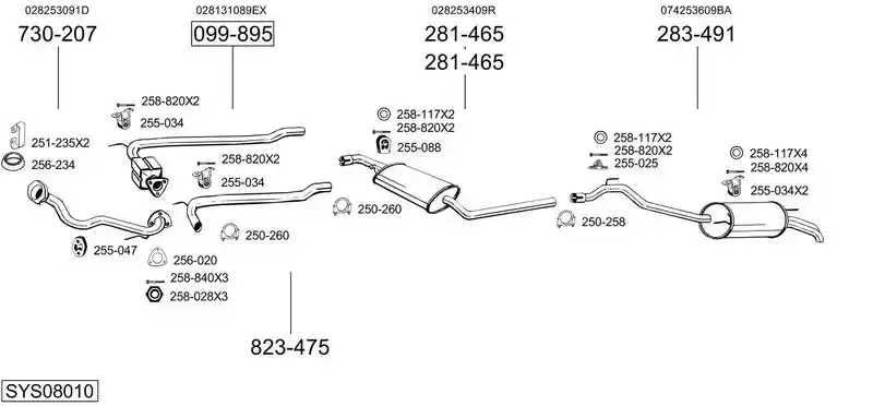 BOSAL SYS08010