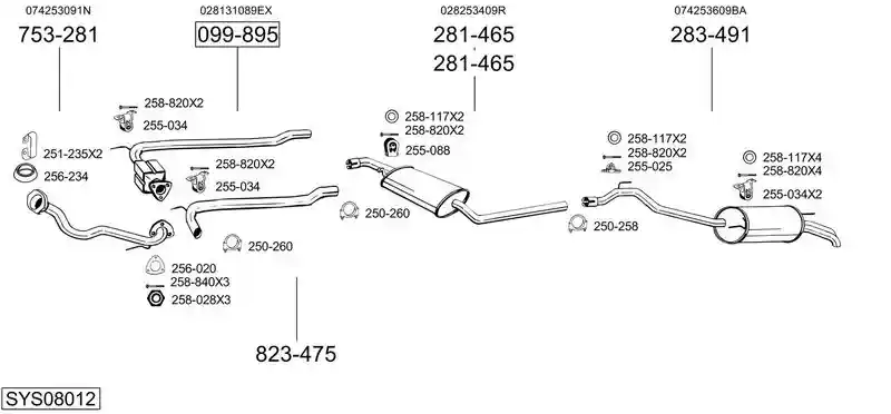 BOSAL SYS08012