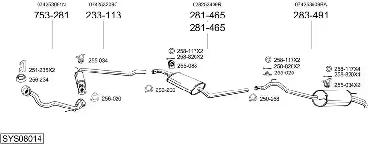 BOSAL SYS08014