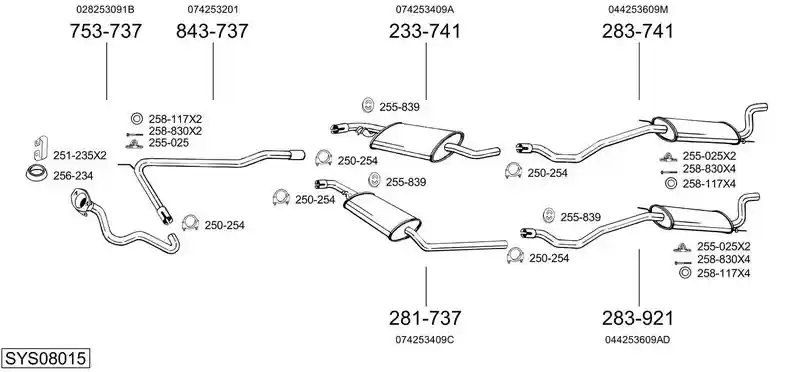 BOSAL SYS08015