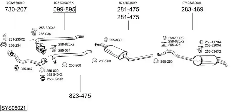 BOSAL SYS08021