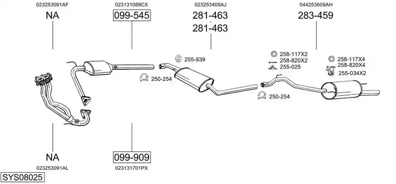 BOSAL SYS08025