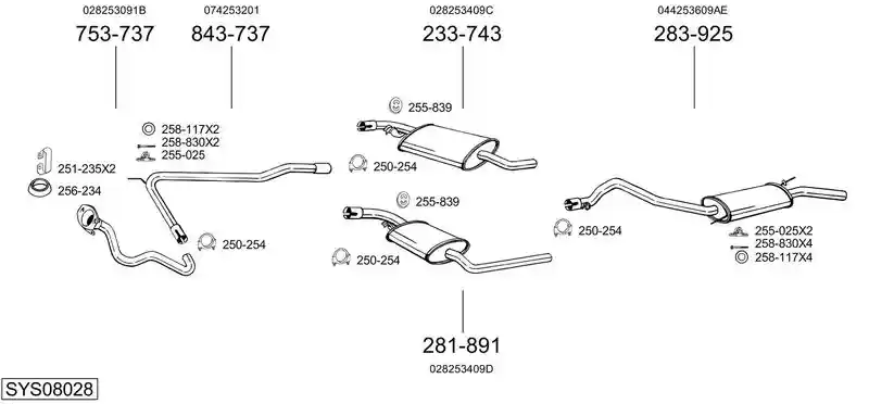 BOSAL SYS08028