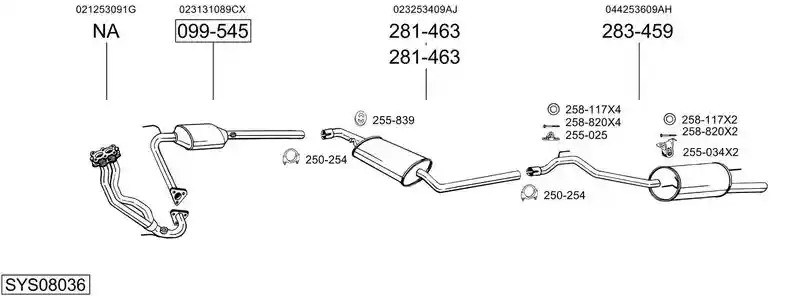 BOSAL SYS08036