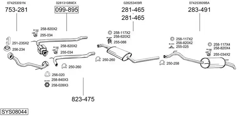 BOSAL SYS08044