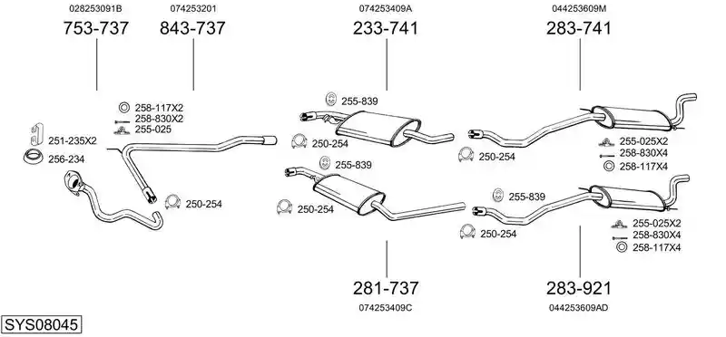 BOSAL SYS08045