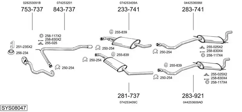 BOSAL SYS08047