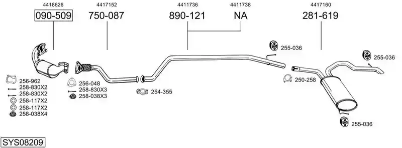BOSAL SYS08209